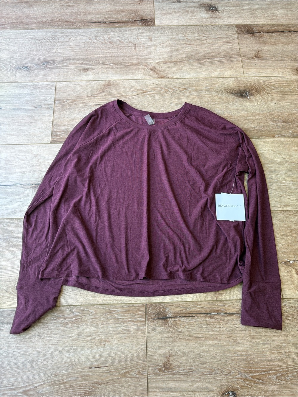 Beyond Yoga Long Sleeve Pullover Top - Wine
